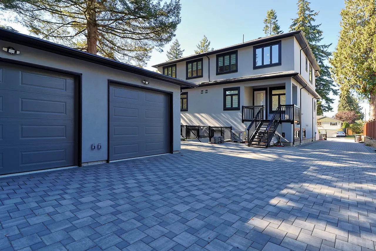 Lane and garage