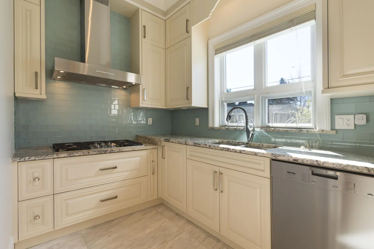 Kitchen sink and range