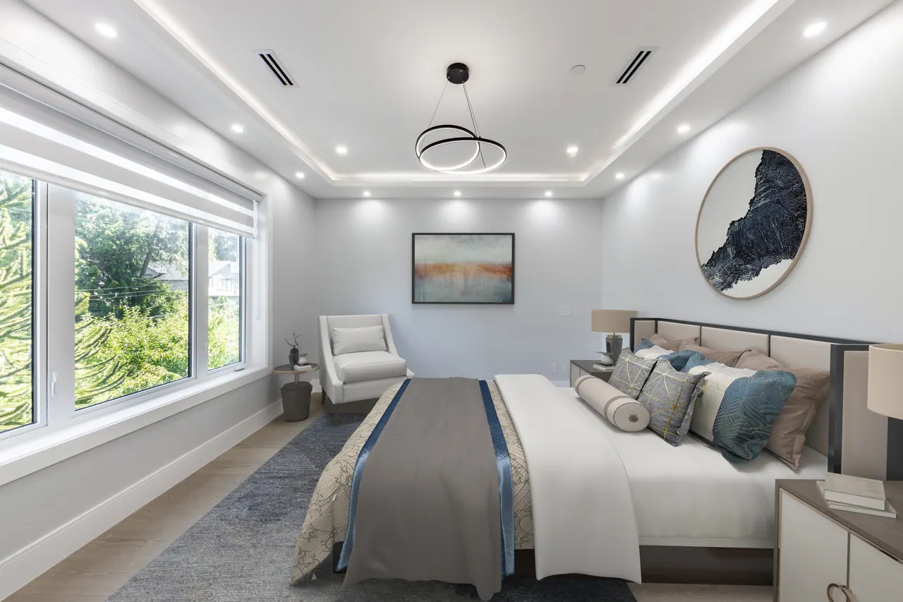 Primary bedroom (virtually staged)