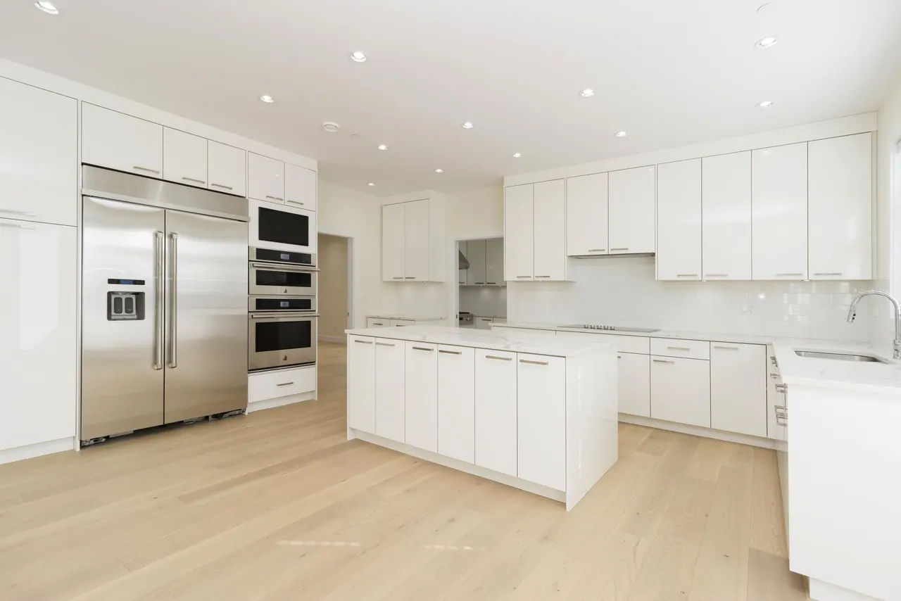 Kitchen and island