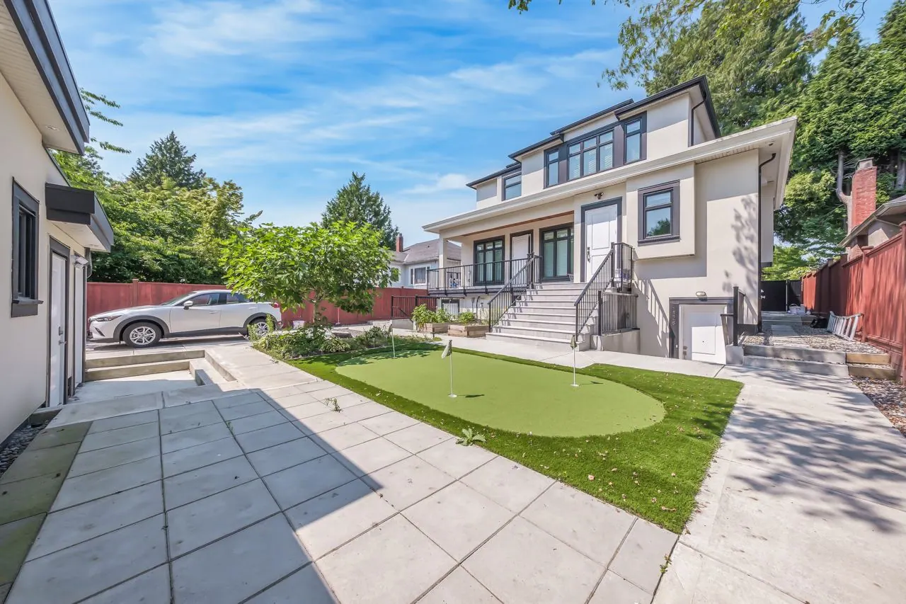 Rear yard and garage